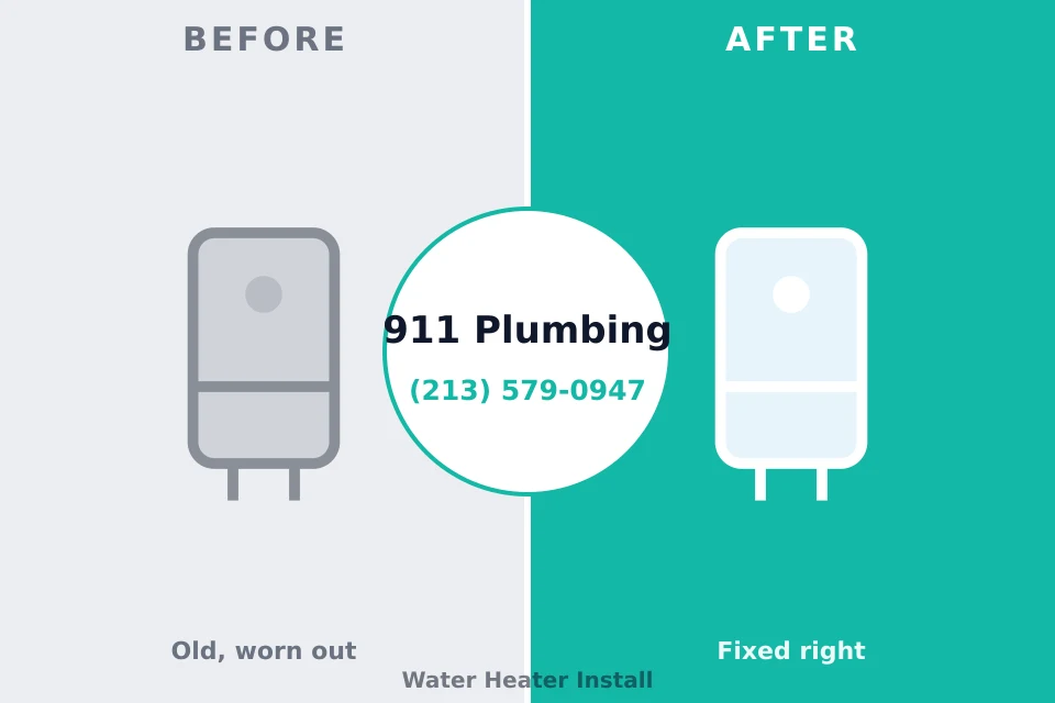 Before and after: plumbing repair Oakhurst, OK